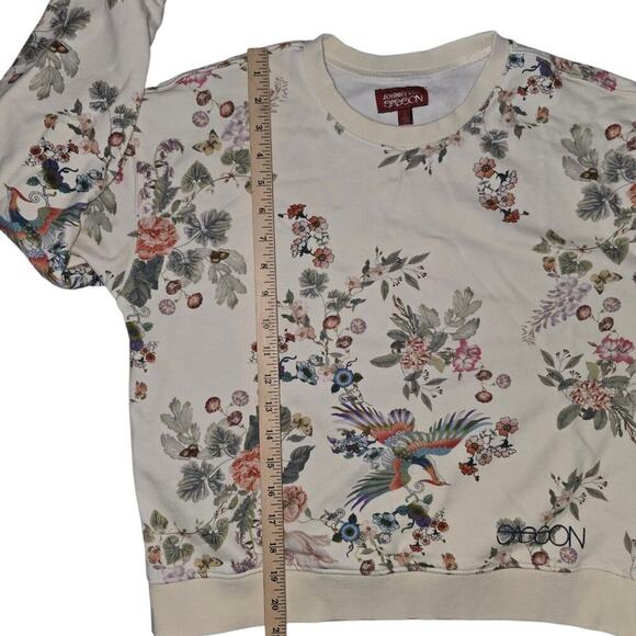 Johnny Was Dreamer Crewneck Size S Sweatshirt Floral Birds - Picture 6 of 9